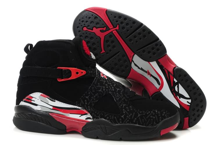 Hight Quality Jordans 8 Glow Vamp Black Fire Red White Hot On Sale